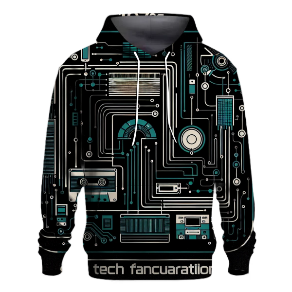 Vintage Techno Lines Hoodie