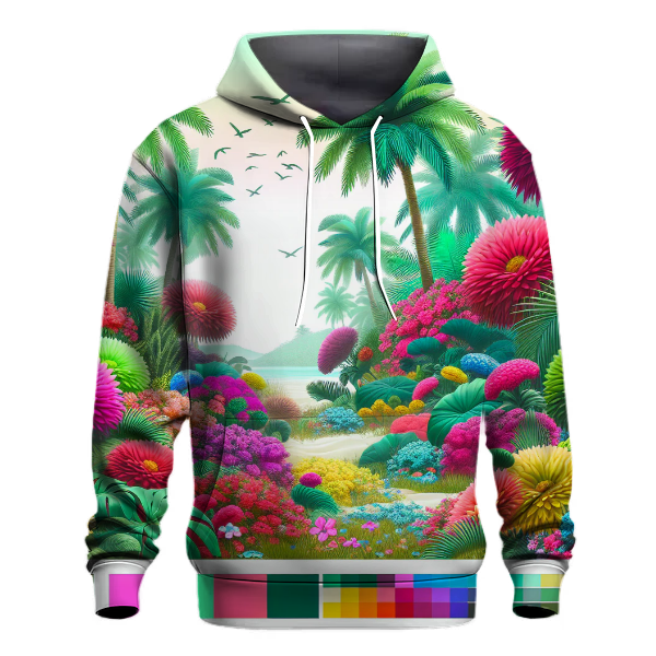 Tropical 80s Paradise Hoodie