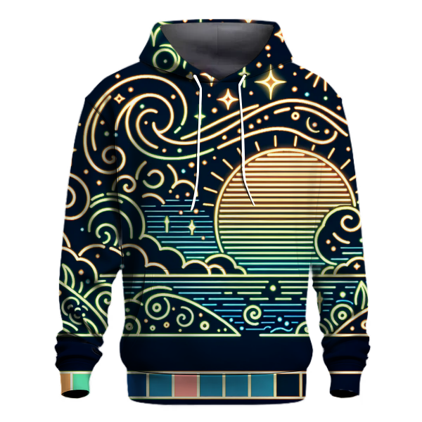 Cosmic Synth Sunset Hoodie
