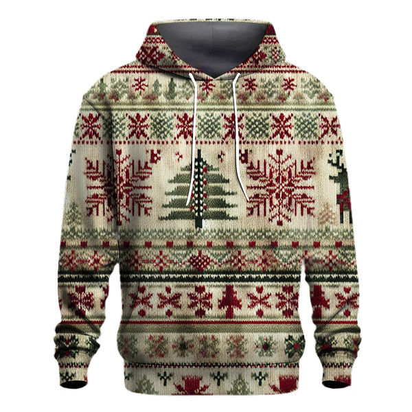 Festive Fair Isle Patterns Hoodie