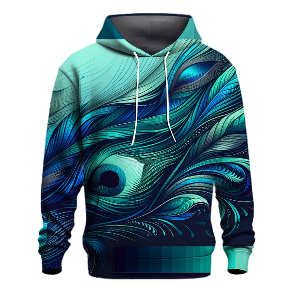 Iridescent Peacock Feathers Hoodie