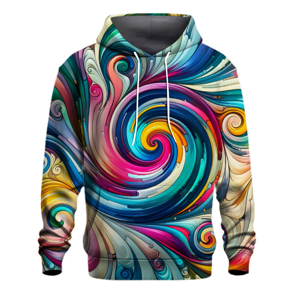 Colorful Abstract Swirls Hoodie