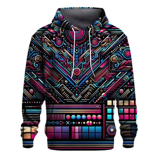 Neon Geometric Pulse Hoodie