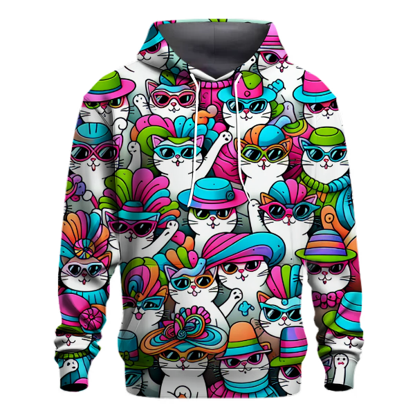Cool Cats and Groovy Hats Hoodie