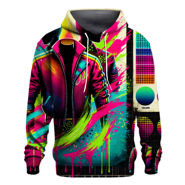 Neon Retro Grunge Hoodie