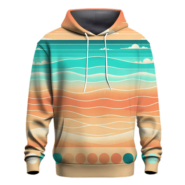 Peachy Beach Wave Hoodie