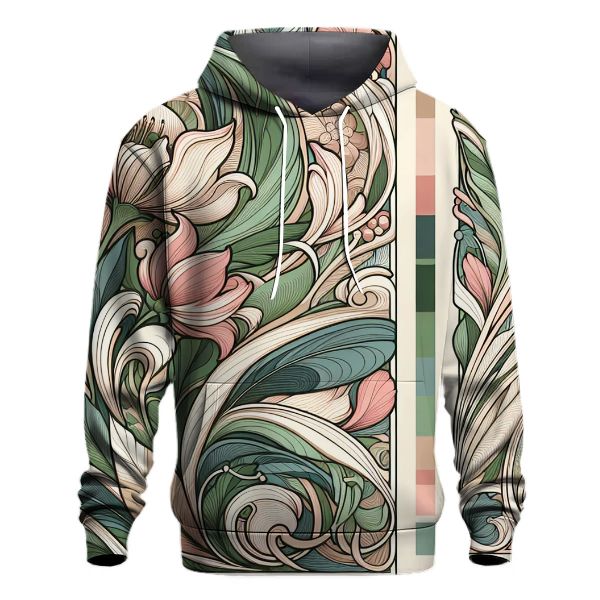 Elegant Art Nouveau Floral Hoodie
