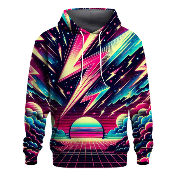 Retro Electric Sky Design Hoodie