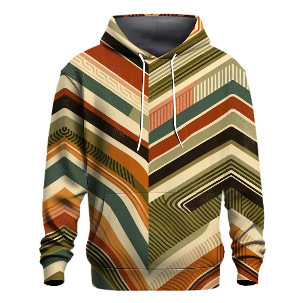 Earthy Chevron Textures Hoodie