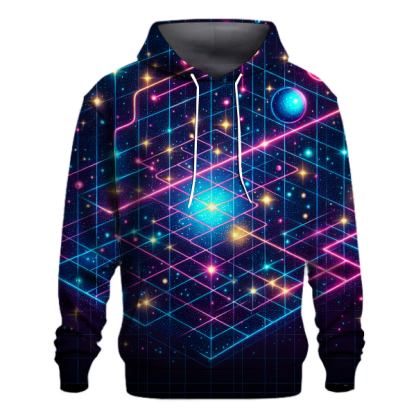 Neon Grid Galaxy Hoodie