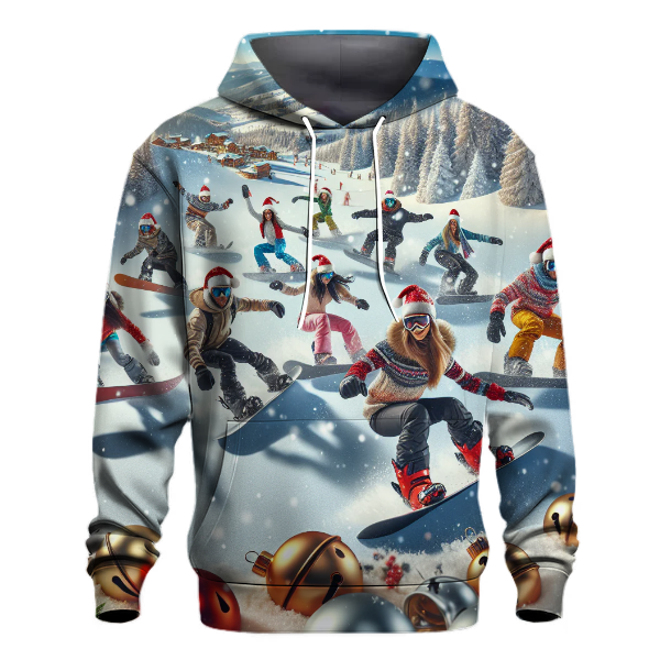 Jingle Bells Snowboarders Hoodie