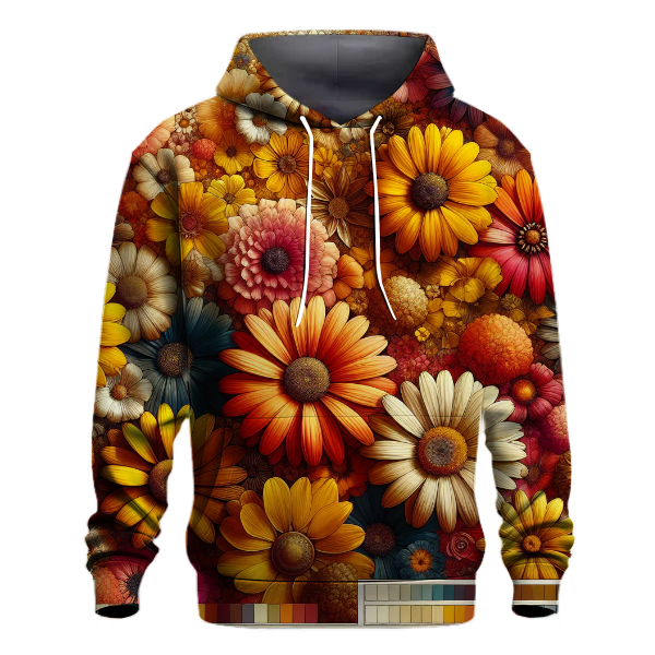 Funky 70s Floral Collage Hoodie