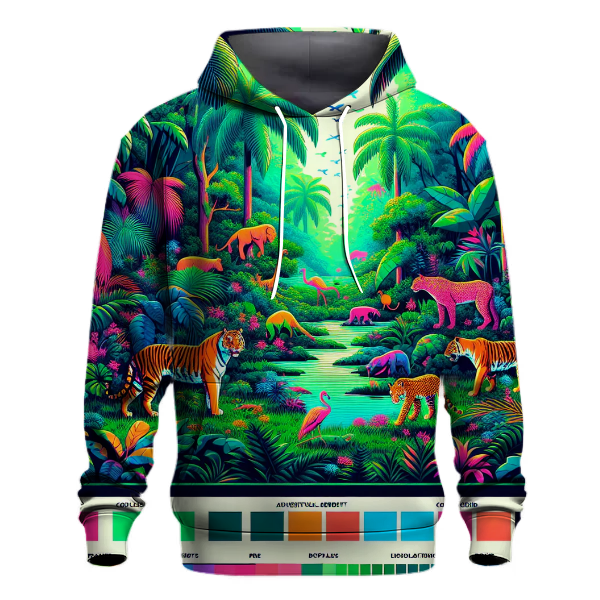 Neon Retro Jungle Hoodie