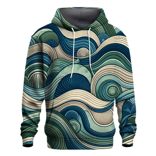 Ocean Wave Abstract Hoodie