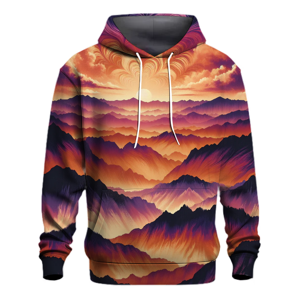 Mountain Sunset Tie-Dye Hoodie