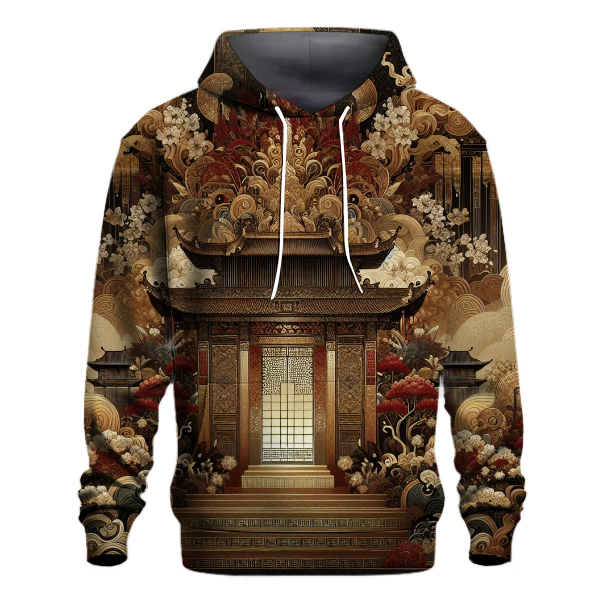 Elegant Asian Motifs Hoodie