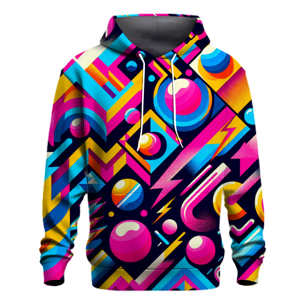 Bold 80s Color Block Hoodie