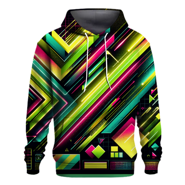 Electric Neon Shapes Hoodie