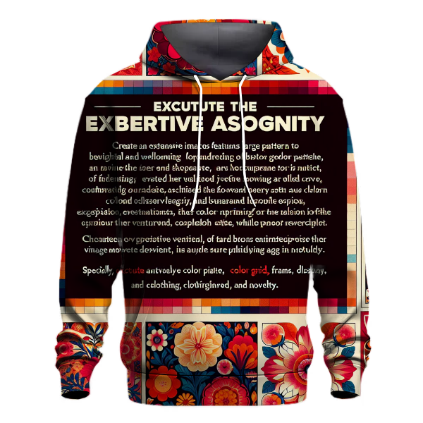 Bold Floral Burst Hoodie