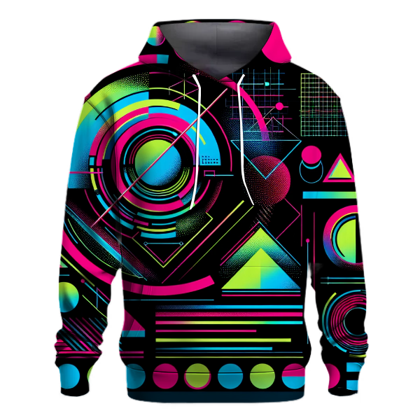 Neon Retro Geometry Hoodie