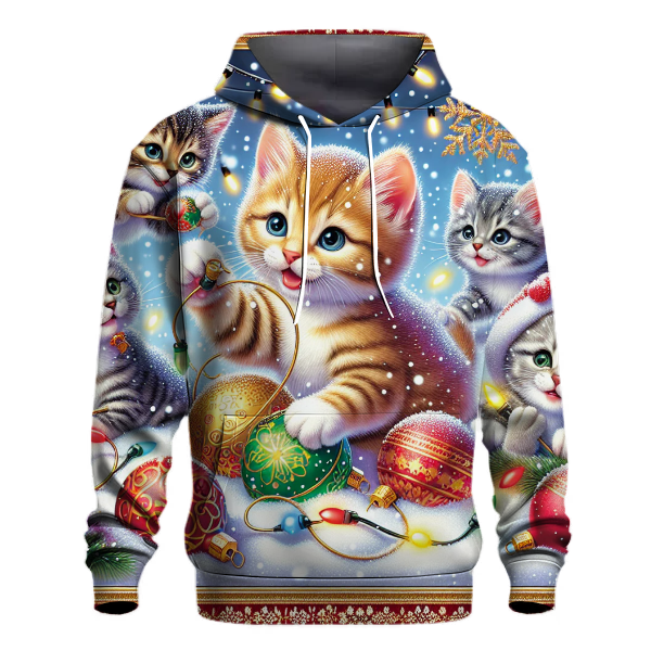 Joyous Christmas Kittens Hoodie