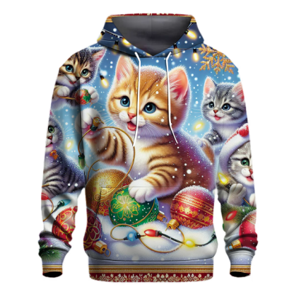 Joyous Christmas Kittens Hoodie