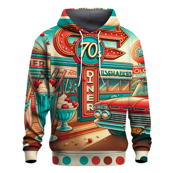 Retro Roadside Diner Hoodie