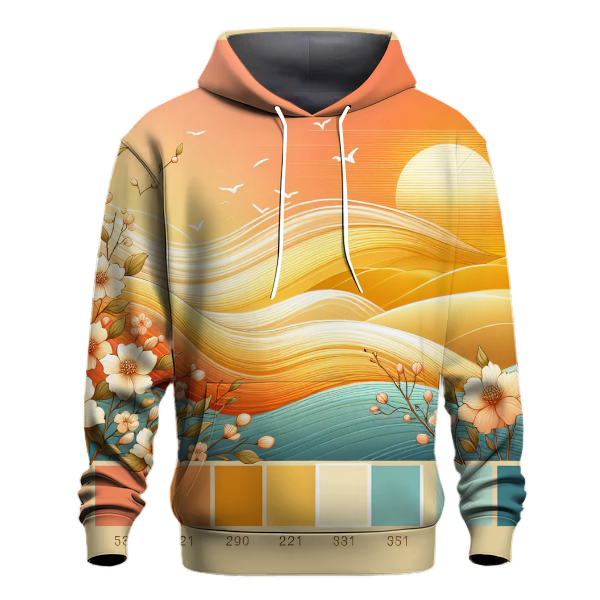 Serene Sunset Meadow Hoodie