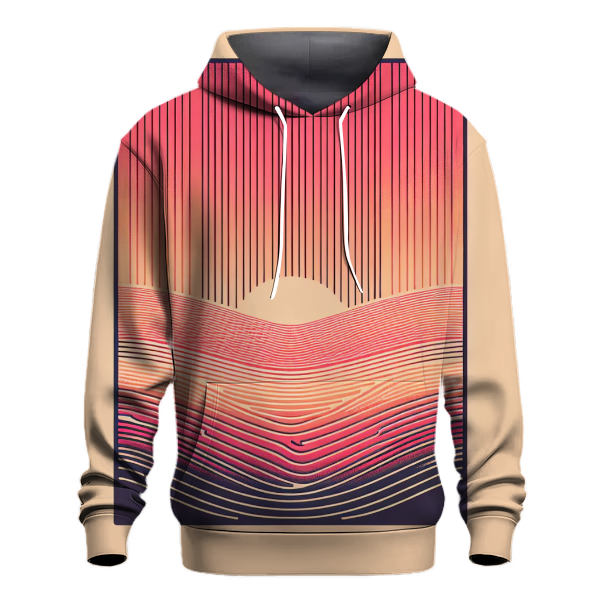 Radiant Coral Sunset Gradient Hoodie