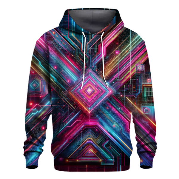 Neon Dream Grid Hoodie