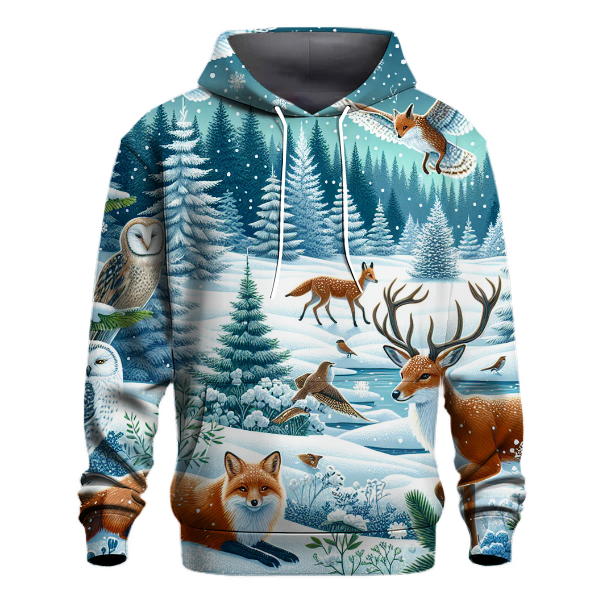 Winter Wildlife Wonderland Hoodie