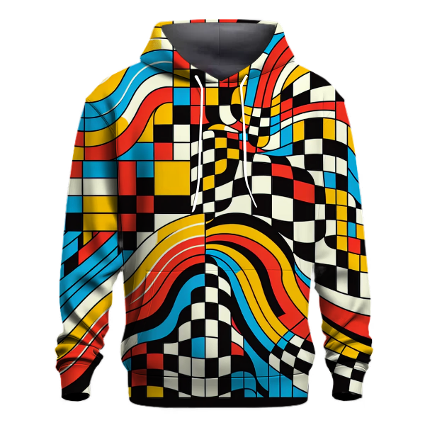 Funky Checkerboard Delight Hoodie