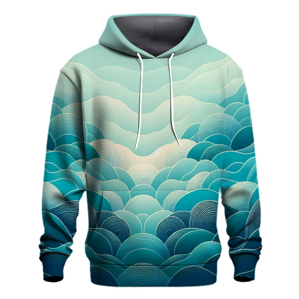Aquatic Serenity Gradient Hoodie
