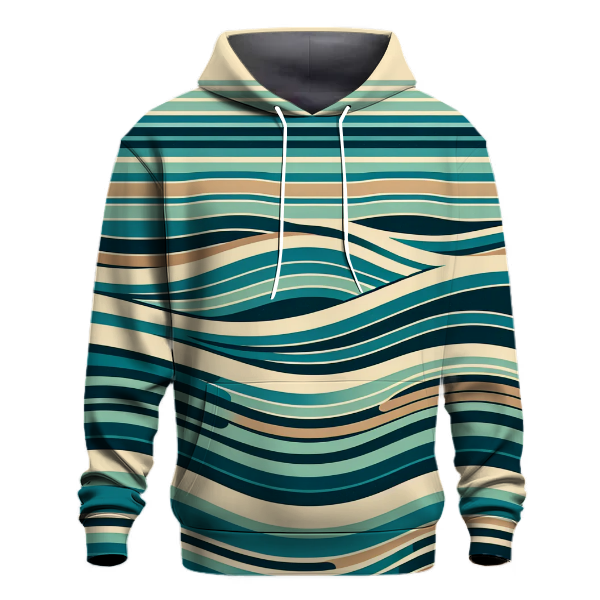 Peaceful Waves Striped Hoodie