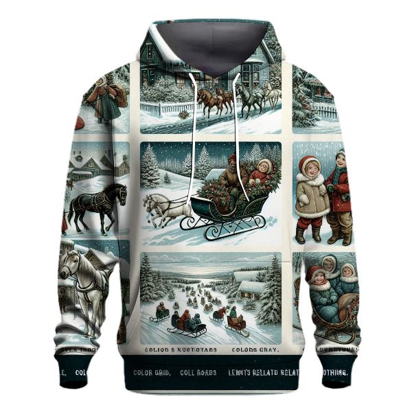 Vintage Holiday Postcard Montage Hoodie