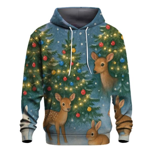 Festive Snowy Forest Hoodie