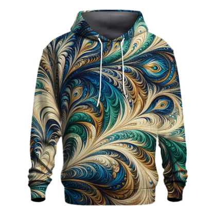 Peacock Feathers Tie-dye Design Hoodie