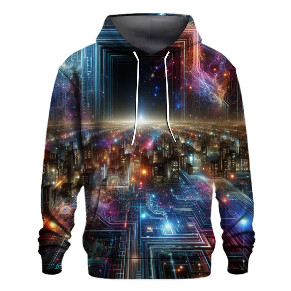 Futuristic Cyber Grid Hoodie
