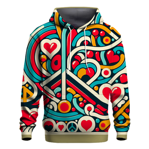 Peace and Love Message Hoodie