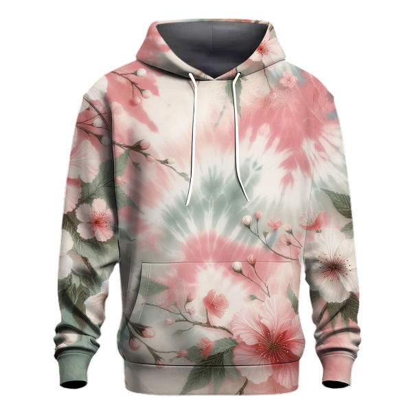 Cherry Blossom Breeze Tie-dye Design Hoodie