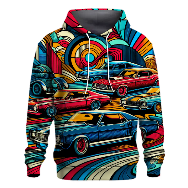 Electric Retro Cars Hoodie
