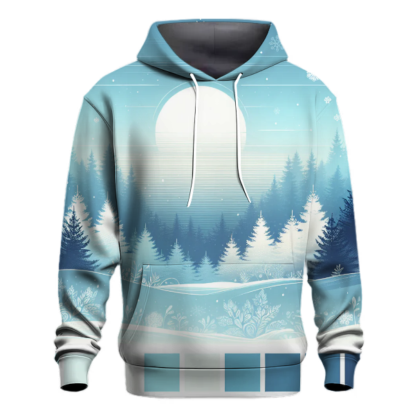 Frosty Twilight Gradient Design Hoodie