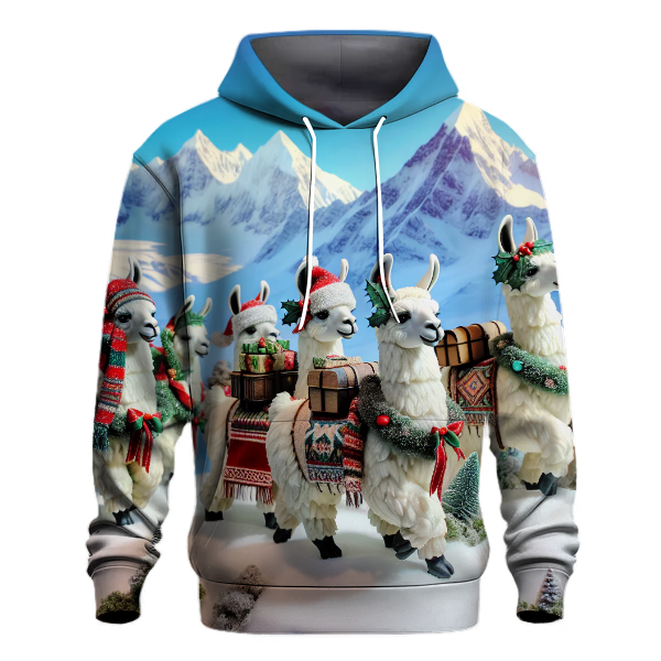 Festive Llama Adventure Hoodie