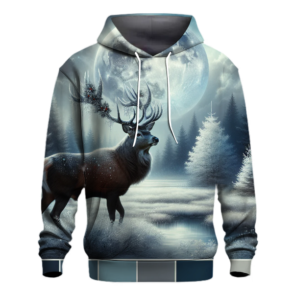 Mystical Winter Stag Hoodie