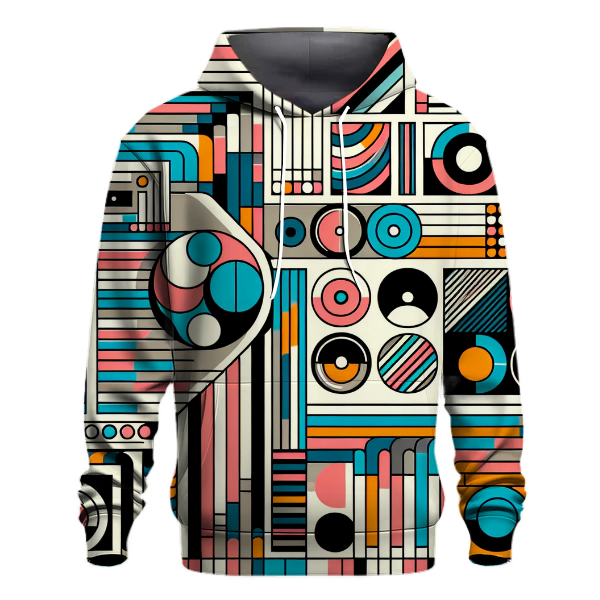 Retro Stripes and Circles Hoodie