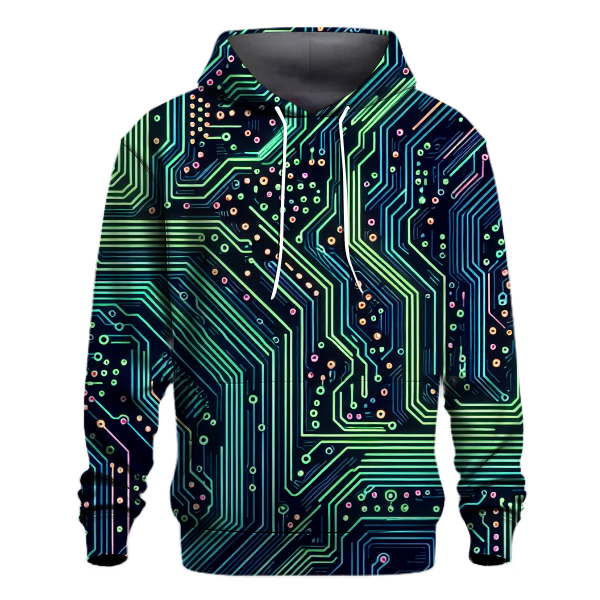 Retro Neon Circuitry Hoodie