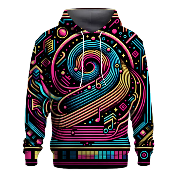 Neon Rhythm Rave Hoodie