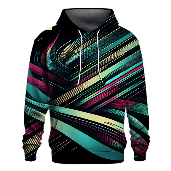 Futuristic Retro Lines Hoodie
