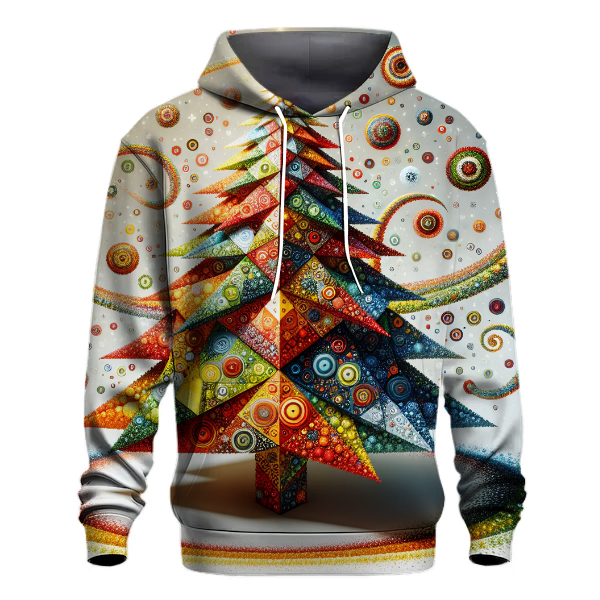 Merry and Bright Geometric Tree Hoodie