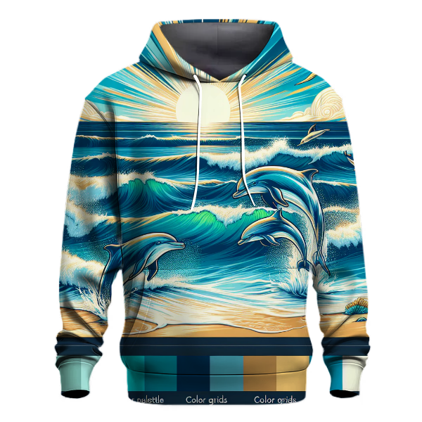 Playful Ocean Waves Hoodie